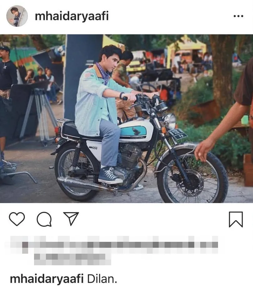 Haydar berperan sebagai Dilan? © Instagram/mhaidaryaaf