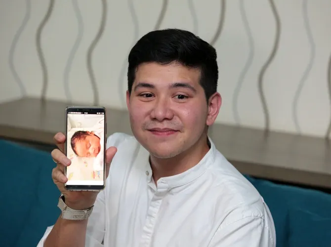 Wajah yang chubby membuat Haykal Kamil terlihat awet muda. © KapanLagi.com/Muhammad Akrom Sukarya