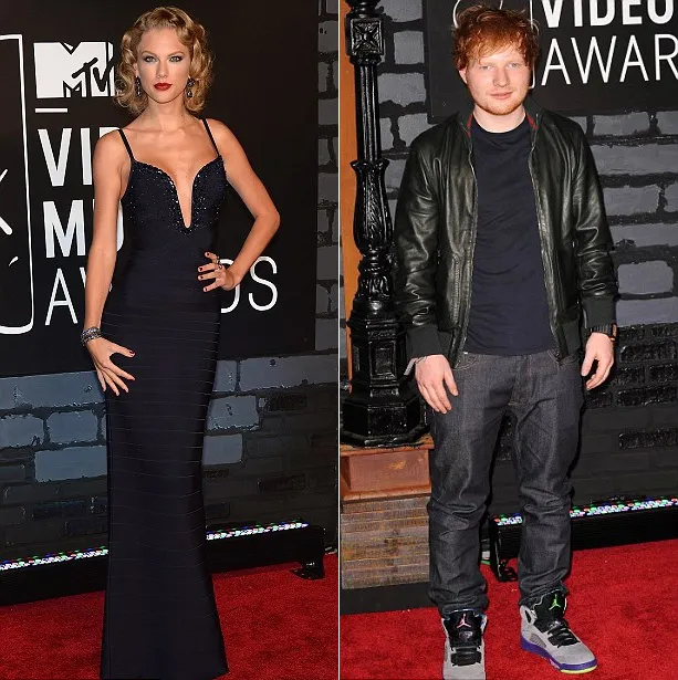 Taylor Swift dan Ed Sheeran @ dailymail.co.uk