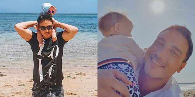 10 Portraits of Hot Daddy Hamish Daud's Style While Taking Care of Baby Zalina, Quality Time at Home to Playing at the Beach