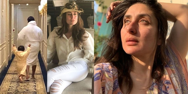 11 Photos of Kareena Kapoor during Lockdown Corona, No Makeup Selfie - Playing with Taimur