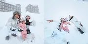 Potret Aksi Denny Caknan saat Main Salju Bareng Istri dan Anak Jadi Sorotan, Rela Kayang Demi Dek Cunda