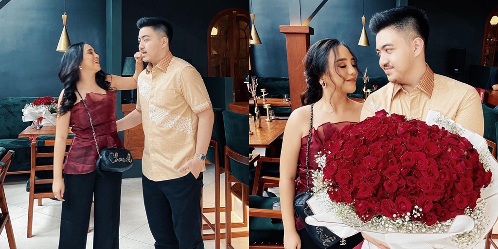 22 Years of Experiencing Valentine's Day, See 7 Romantic Photos of Salamfina Sunan Who Received a Large and Luxurious Bouquet From Her Boyfriend - Wishing for Happiness and Good Match