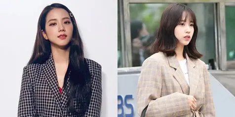 10 K-Pop Idol Cewek Tampil Chic Pakai Coat Kotak-Kotak, Jisoo BLACKPINK - Mina TWICE