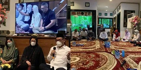 8 Potret Nurul Arifin Gelar Pengajian 40 Hari Meninggalnya Maura Magnalia, Sempat Ziarah ke Makam Sang Putri