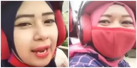 Asyik Rekam Perjalanan, 2 Cewek Berhijab Ini Jatuh Dari Motor