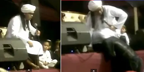 Beredar Video Ustaz Hariri Murka Injak Operator Sound System
