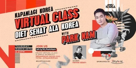 Daftar Gratis VIRTUAL CLASS PARK NAM, Yuk Gabung Belajar Diet Sehat Ala Korea & Menangkan Giveaway-nya!