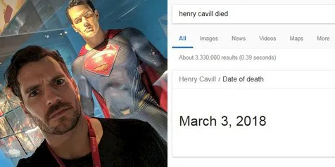 Dikabarkan Google Meninggal, Henry Cavill Unggah Foto Ini