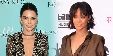 Foto Kendall Jenner - Rihanna Nampang di Gedung Tinggi