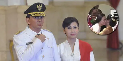 FOTO: Momen Ekspresi Haru Istri Ahok di Pelukan Ibu Iriana Jokowi