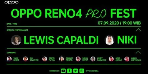 Hadirkan Lewis Capaldi hingga NIKI di Acara Peluncurannya, Secanggih Apa Sih OPPO Reno4 Pro?