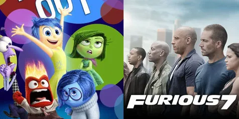 'INSIDE OUT' Gusur 'FURIOUS 7' Dalam Daftar Film Laris 2015