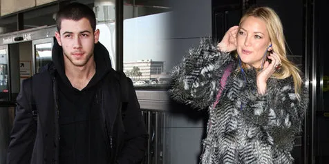 Kencan Bareng, Nick Jonas Cium Lembut Pipi Kate Hudson