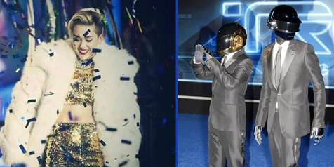 Miley Cyrus dan Daft Punk Kolaborasi Bareng Pharrell Williams