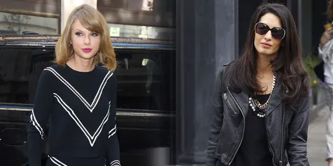 Selera Fashion Amal Clooney & Taylor Swift Identik, Ini Buktinya