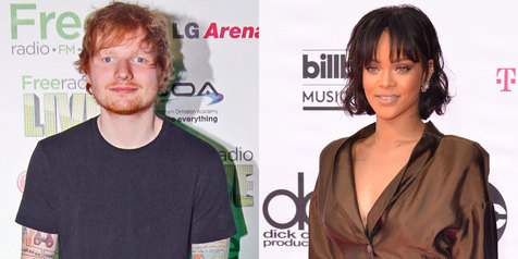 Ed Sheeran Bayangkan Rihanna Saat Menulis Lirik 'Shape of You'
