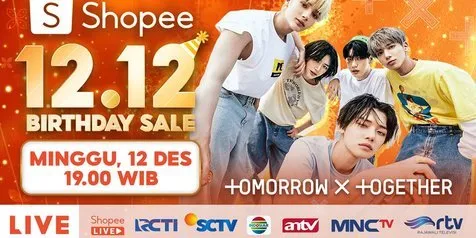 Siap-Siap! TOMORROW X TOGETHER Siap Guncang Panggung Shopee 12.12 Birthday Sale TV Show