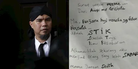Surat Ahmad Dhani Untuk Ibunda Dari Penjara, Janji Jadi Lebih Sabar Setelah Bebas