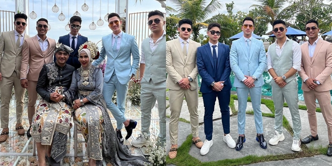 5 Handsome 'Bodyguards' of Venna Melinda at the Wedding, Verrell Bramasta and Friends Wore Matching Pastel Suits