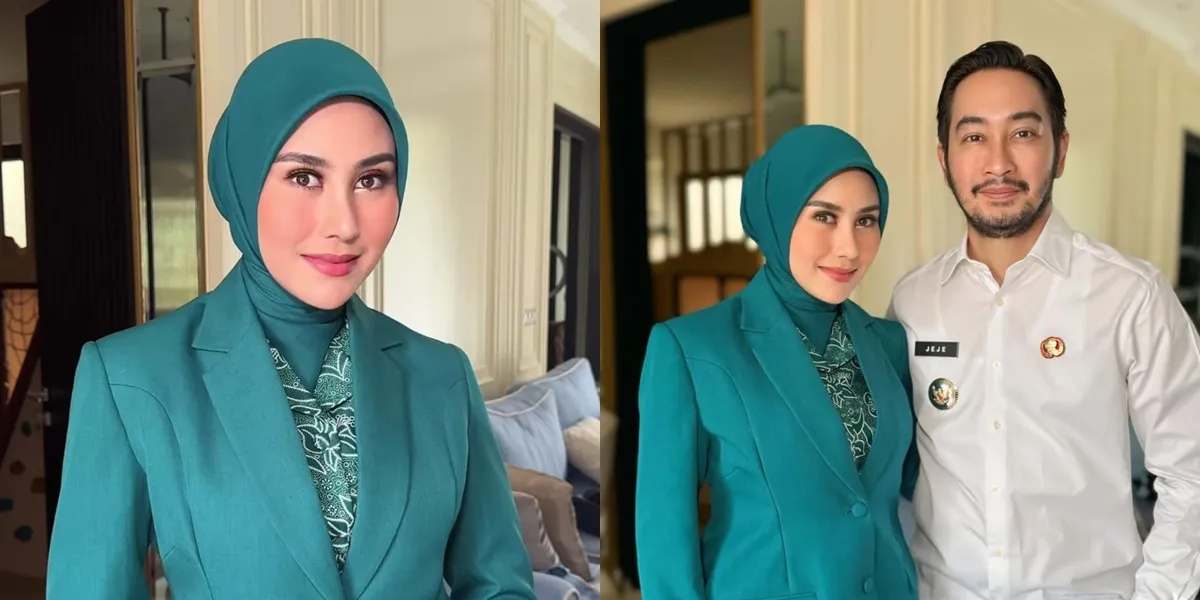 5 Details of Syahnaz Sadiqah's Appearance at the PKK Inauguration, Accompanied by Jeje Govinda and Amy Qanita