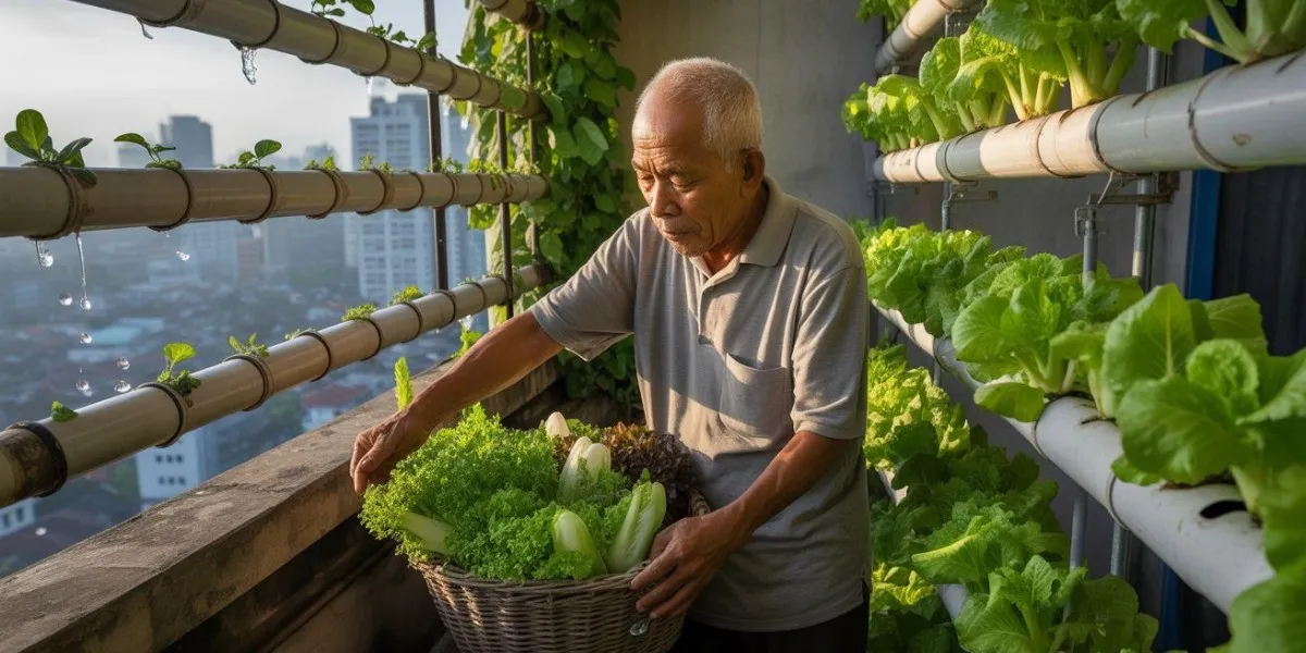  5 Langkah Warga Jakarta Buktikan Hidroponik Balkon Bisa Panen Sayur Saat Harga Pangan Naik 