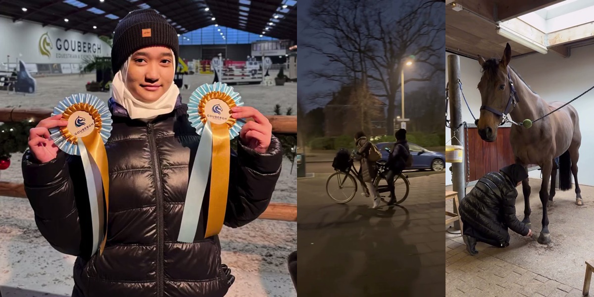 7 Portraits of Aisha, Irfan Hakim's Child, Riding Horses in the Netherlands, Training Every Early Morning on a Bicycle - Successfully Achieved Champion