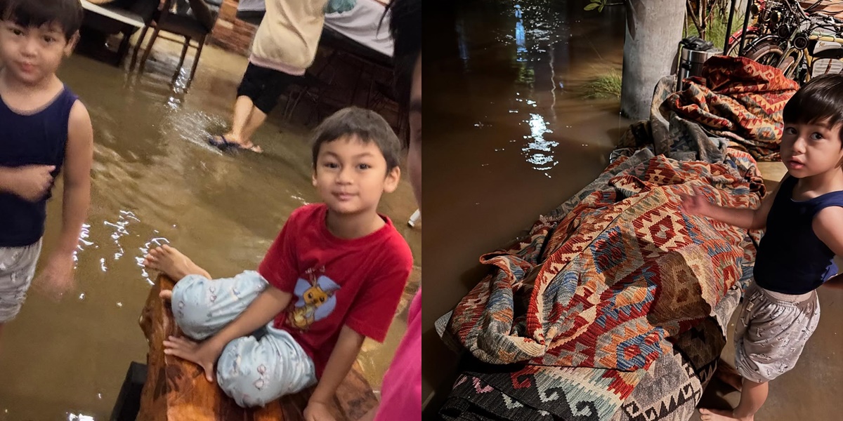 7 Photos of Baim Wong's Children When Their House Was Flooded, Something That Happened for the First Time - Furniture Also Submerged