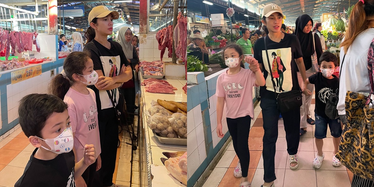 Rarely Want to, 7 Photos of Ussy Sulistiawaty's Children Taken to the Traditional Market