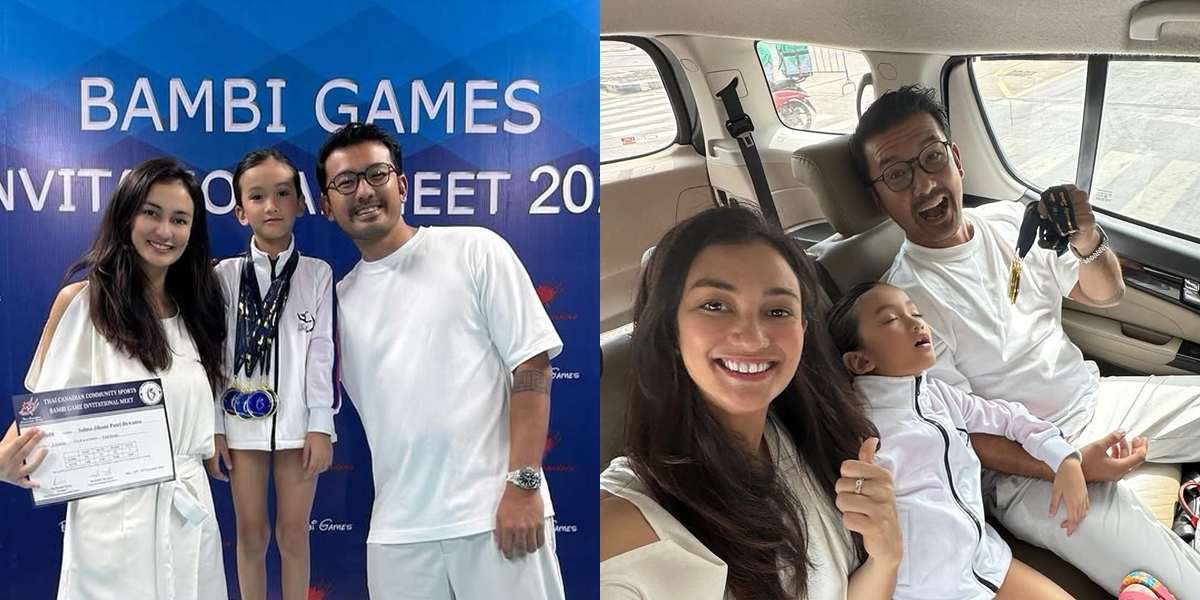 7 Photos of Atiqah Hasiholan and Rio Dewanto's Child Winning Gymnastics, Earned 4 Gold Medals - Immediately Fell Asleep After Competing