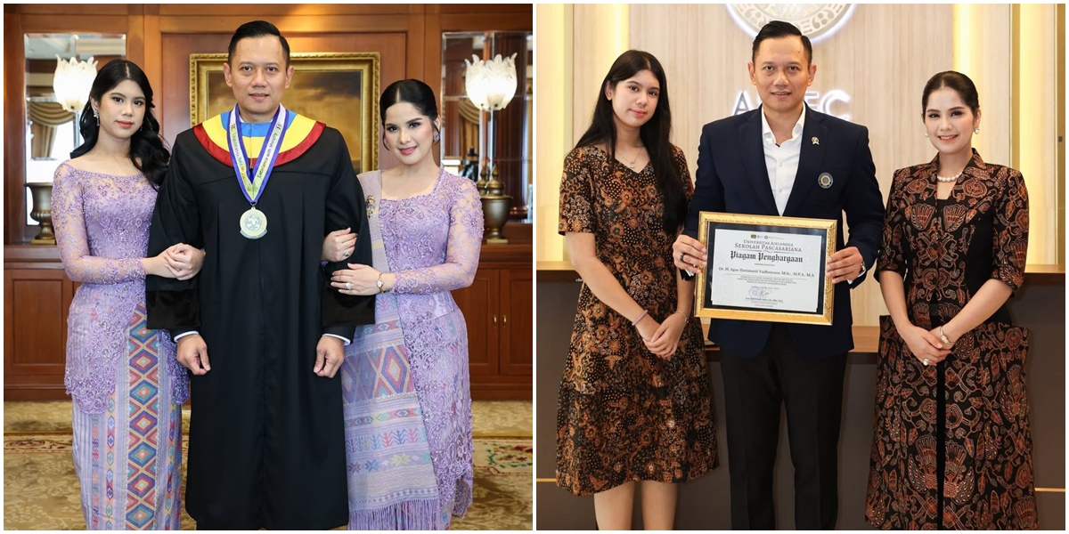 7 Portraits of Annisa Pohan Faithfully Accompanying AHY at Graduation, Highlighting Beauty and Family Harmony that Captivates