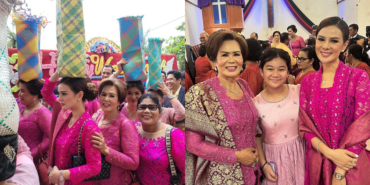 7 Portraits of Astrid Tiar at her Brother's Batak Traditional Wedding, Her Beauty is Mesmerizing - Carrying Rice on Her Head