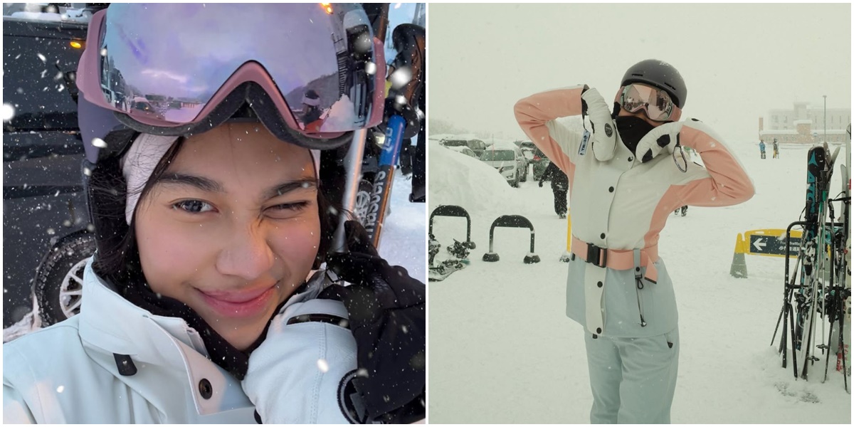 7 Beautiful and Brave Portraits! Azizah Salsha Tries Skiing for the First Time in Niseko, Stunning Appearance Despite Falling