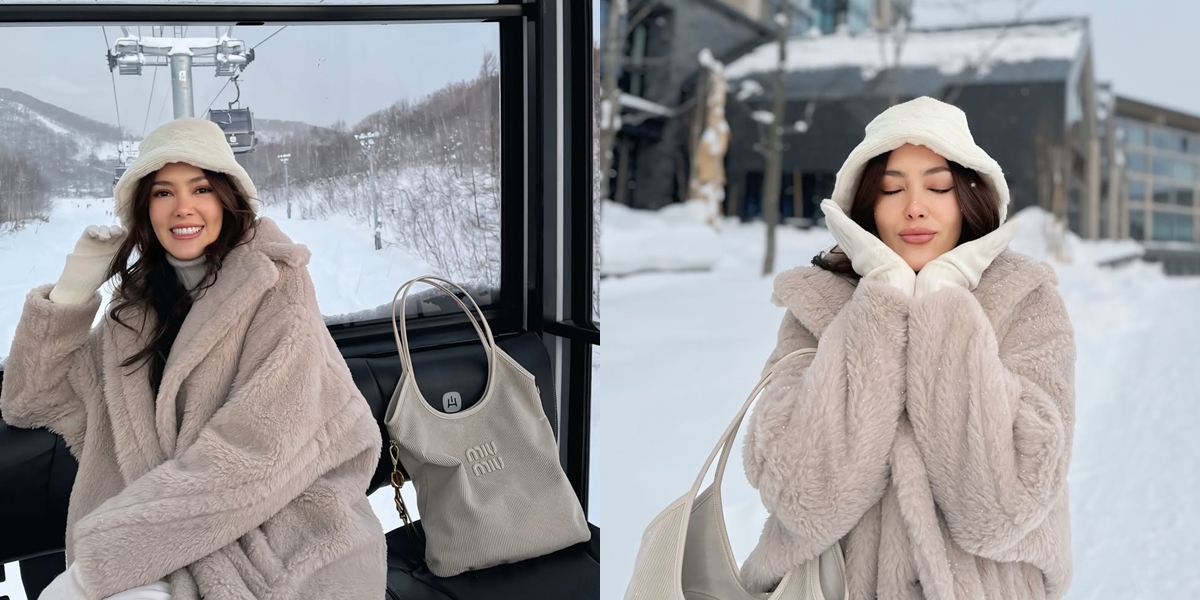 7 Portraits of Cathy Sharon on Vacation Enjoying the Snow, Her Beautiful Aura Shines Even More