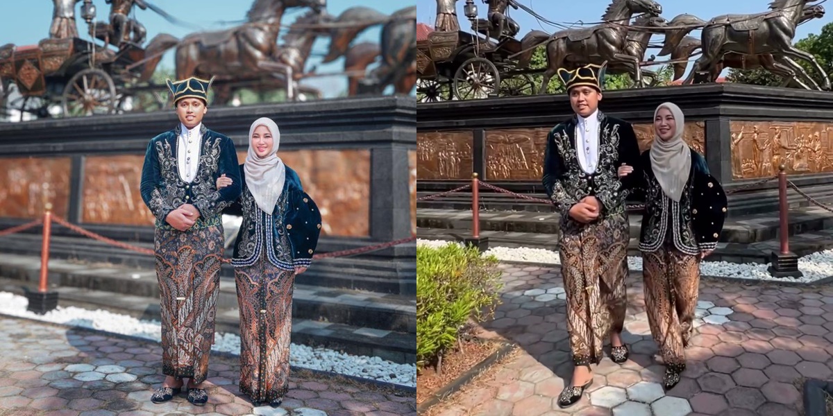 7 Portraits of Chacha Frederica and Her Husband at the Kendal Anniversary Celebration, Javanese Traditional Attire That Caught Attention