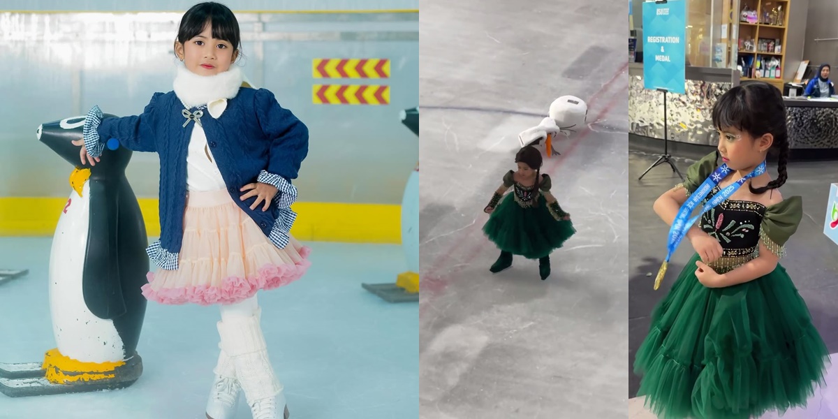 7 Photos of Chava, Rachel Vennya's Child, Ice Skating in a Princess Costume