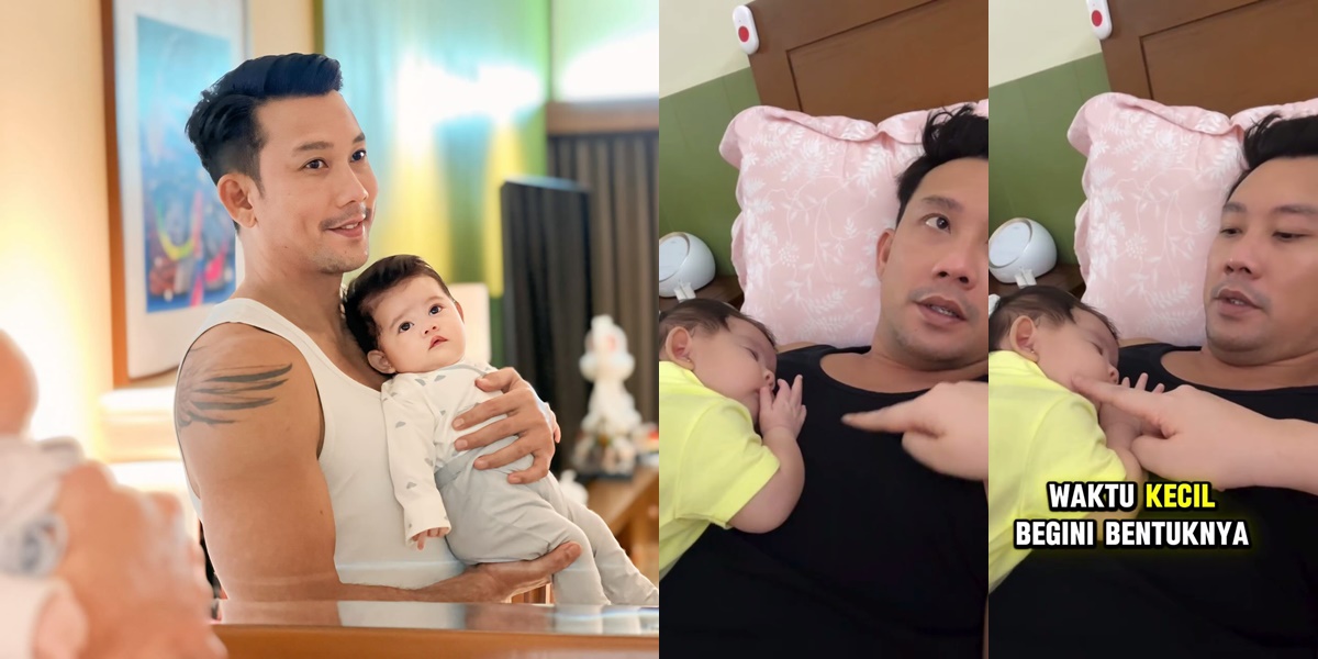 7 Photos of Denny Sumargo and Olivia Allan with Their Child, Adorable Debating Who Resembles Baby Gabriella More