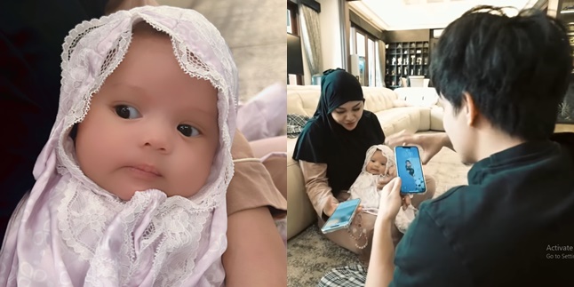 7 Adorable Photos of Baby Ameena, Aurel Hermansyah's Daughter, Wearing Doll-Like Mukena