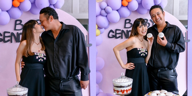 7 Portraits of Adiezty Fersa and Gilang Dirga's Gender Reveal, Appearing Like 'Ross & Rachel in the TV Series Friends' - It's A Boy!