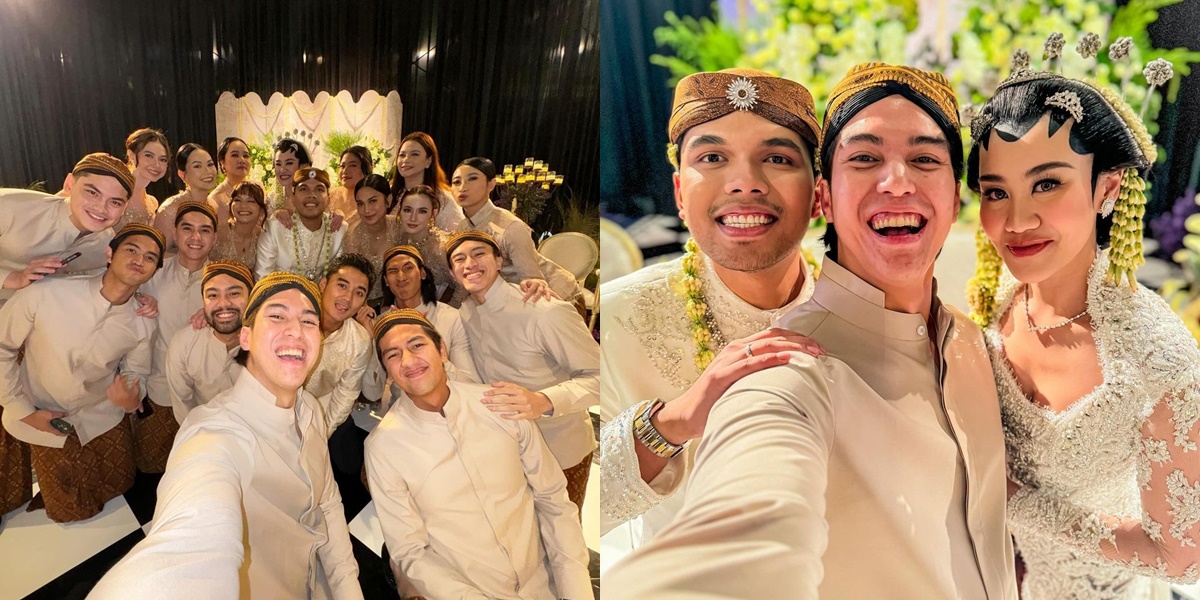 7 Photos of Groomsmen at Aaliyah Massaid and Thariq Halilintar's Wedding, El Rumi's Companion at the Reception Sparks Curiosity