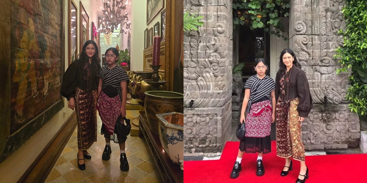 7 Photos of Dian Sastrowardoyo and Her Daughter Growing into Adolescence, Looking Stylish in Traditional Fabric OOTD