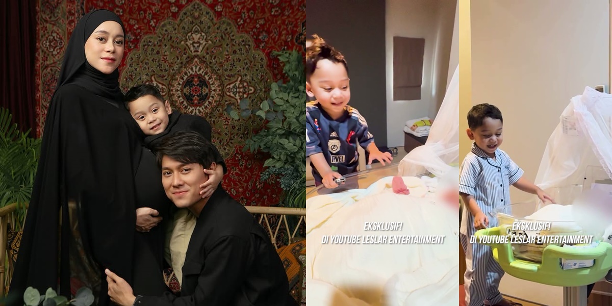 7 Photos of Levian, Lesti and Rizky Billar's Child Meeting His Newborn Sibling, Here’s His First Reaction