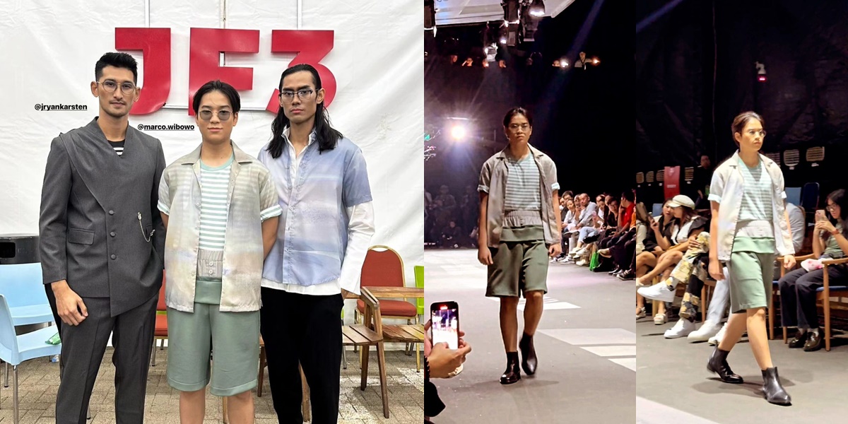 7 Portraits of Marco, Ari Wibowo's Son, on the Catwalk at the Fashion Show, His First Time Working as a Model and Earning His Own Income