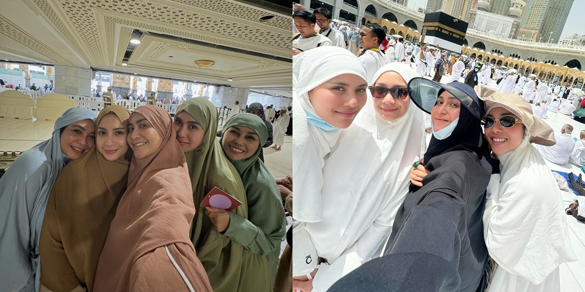 Portraits of Raffi Ahmad's Family Women During Hajj, Looking Beautiful in Gamis and Eye Extension