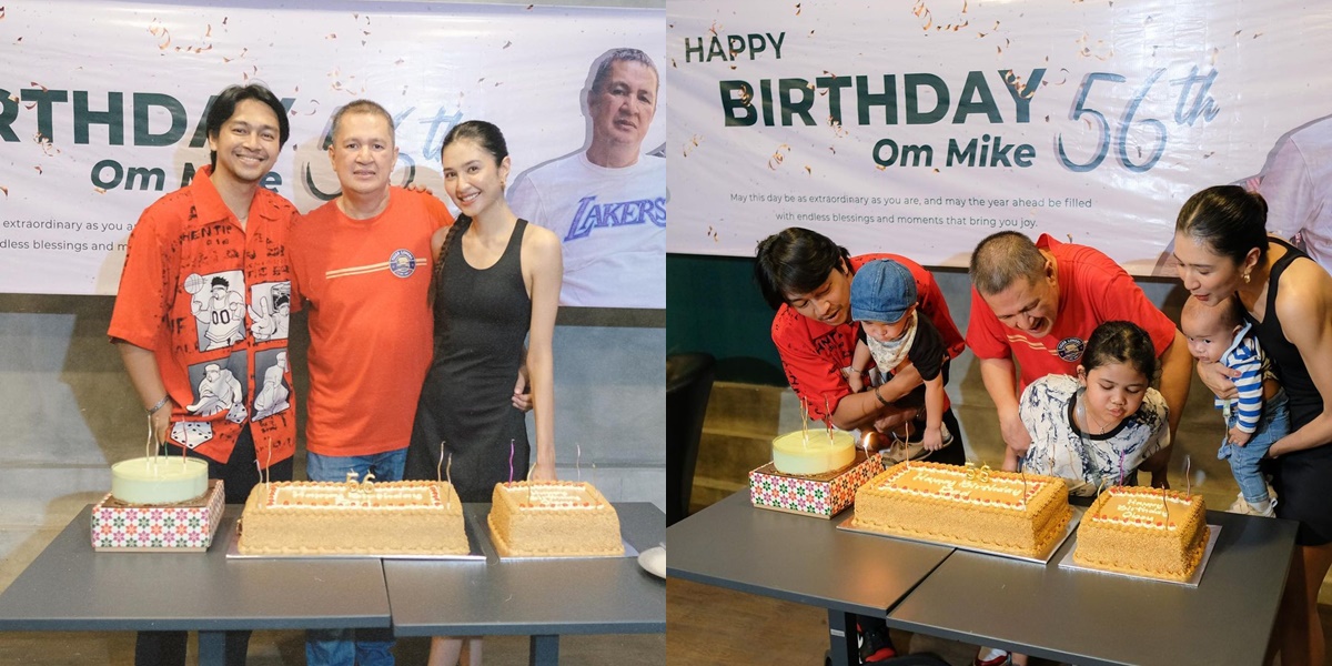 7 Portraits of Mikha Tambayong's Father's Birthday Celebration, Showing His Closeness with Deva Mahenra, the Son-in-Law