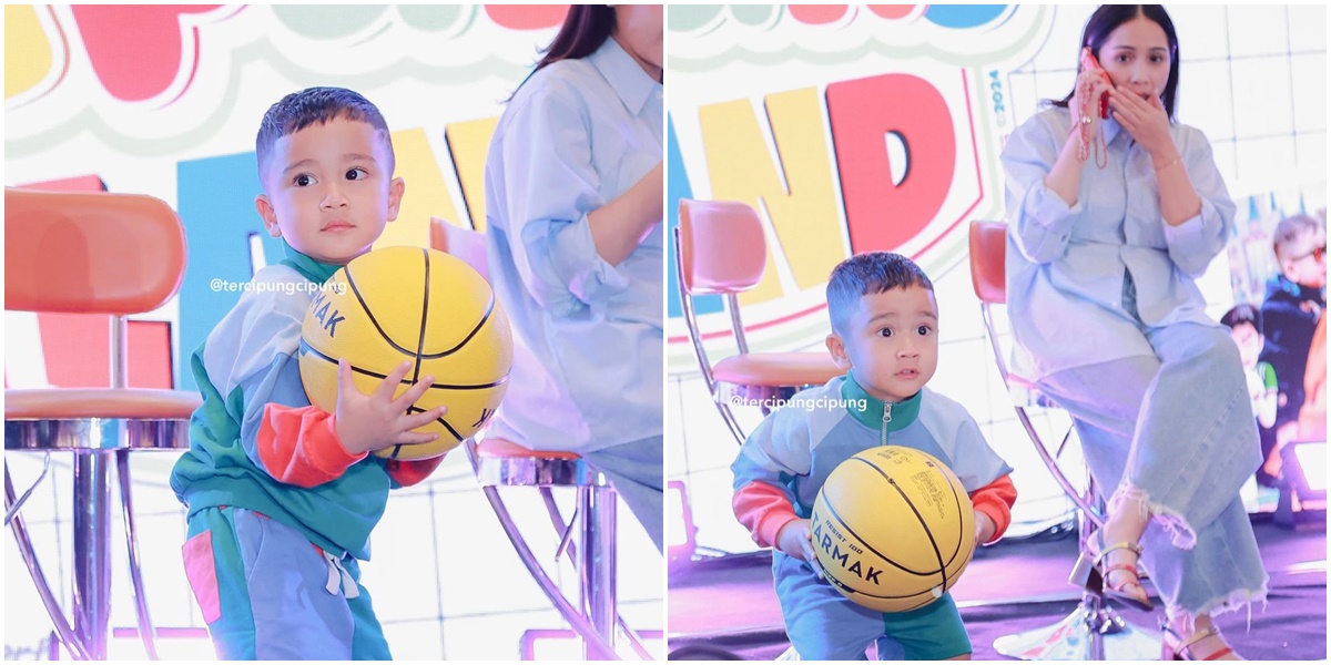 7 Photos of Rayyanza Playing Basketball That Amazed Netizens