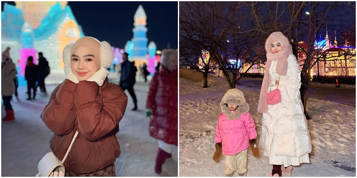 7 Photos of Ria Ricis and Moana Enjoying a Happy Holiday in Harbin at -15 C, Enjoying Snow and Love in Extreme Weather