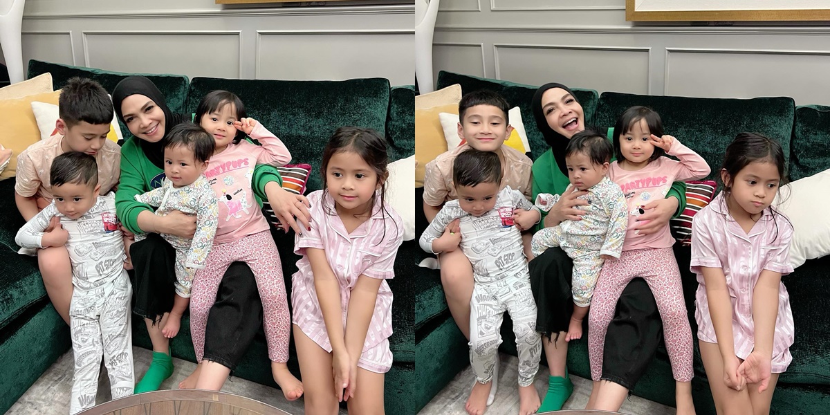 7 Portraits of Rieta Amilia with Her Five Grandchildren, Netizens Notice Rafathar Playfully Teasing Rayanza