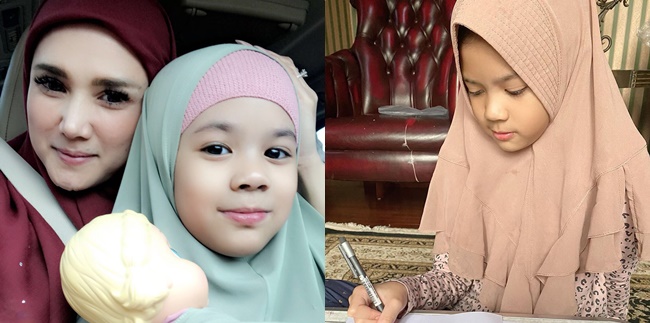 7 Portraits of Safeea, Ahmad Dhani and Mulan Jameela's Daughter, Wearing Hijab, Beautiful Like Her Mother