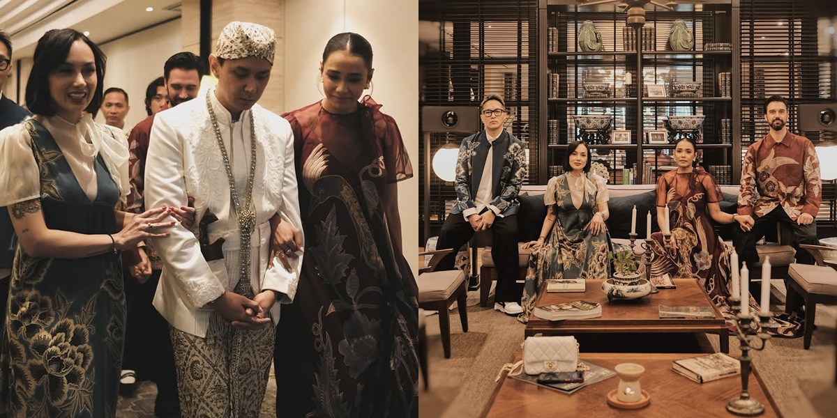 7 Portraits of Sara Wijayanto and Adinia Wirasti at Wisnu Hardana's Wedding, Siblings Appear Together Charming in Batik